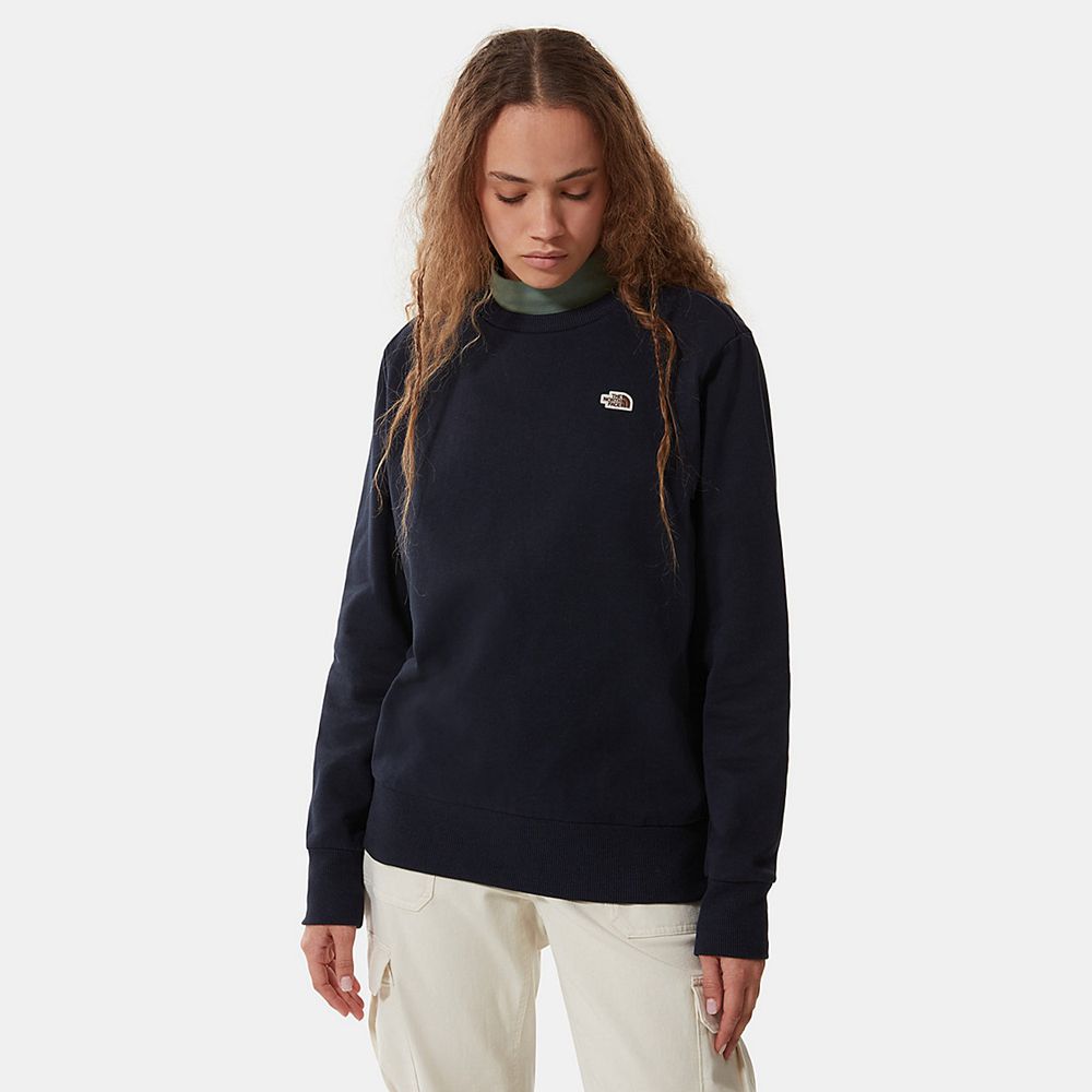 The North Face Sweater Womens Australia - The North Face Scrap Graphic Navy (GOX-487093)